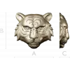 Tiger head relief STL for CNC milling - high-detail 3D model