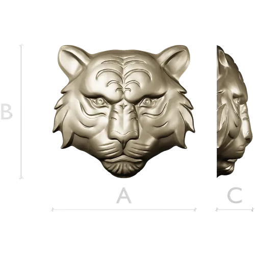 Tiger head relief STL for CNC milling - high-detail 3D model