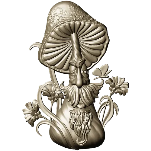Mushroom Elder - 3D STL Relief for CNC