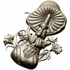 Mushroom Elder - 3D STL Relief for CNC