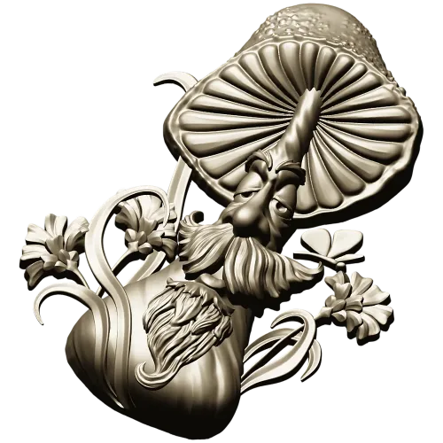 Mushroom Elder - 3D STL Relief for CNC