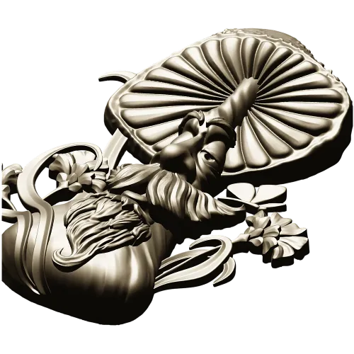 Mushroom Elder - 3D STL Relief for CNC