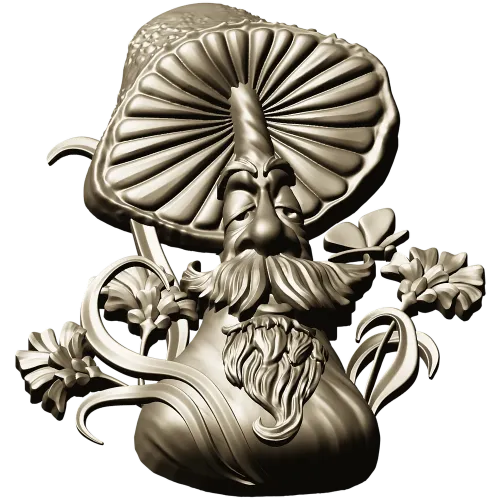 Mushroom Elder - 3D STL Relief for CNC