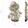 Mushroom Elder - 3D STL Relief for CNC