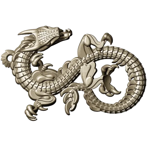 Вьющийся дракон - 3D модель STL для ЧПУ