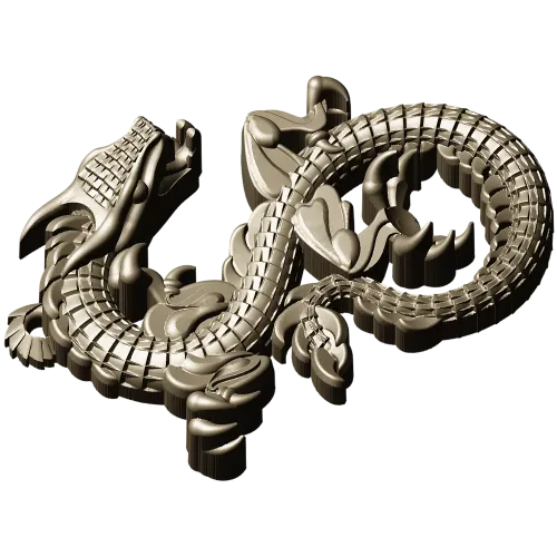 Вьющийся дракон - 3D модель STL для ЧПУ