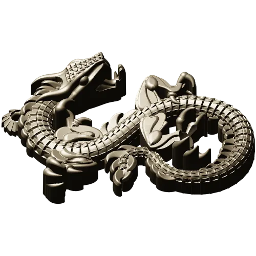 Вьющийся дракон - 3D модель STL для ЧПУ
