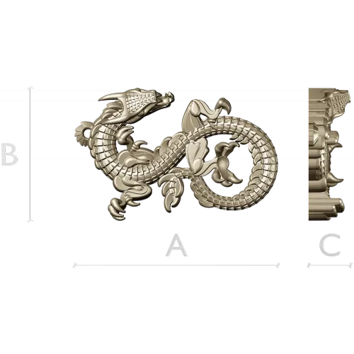 Вьющийся дракон - 3D модель STL для ЧПУ