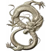 Dragon bas-relief STL for CNC router