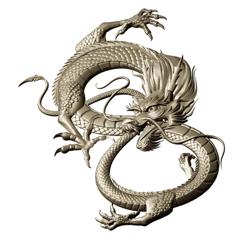 Dragon bas-relief STL for CNC router