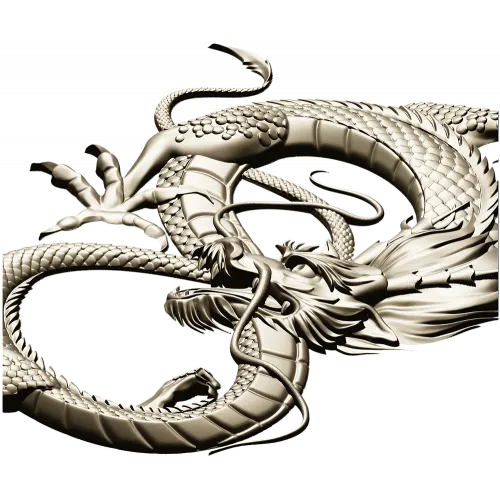 Dragon bas-relief STL for CNC router