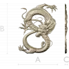 Dragon bas-relief STL for CNC router