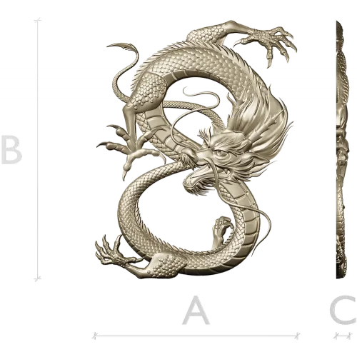 Dragon bas-relief STL for CNC router