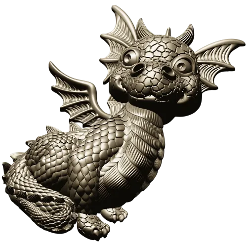 Дракончик-статуэтка - 3D модель в формате STL для ЧПУ