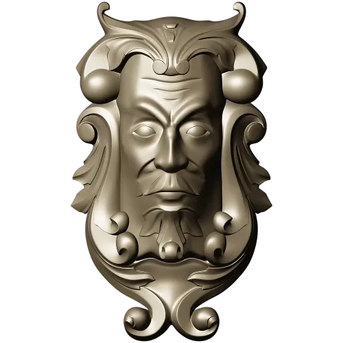 Baroque Grotesque Mask - STL 3D Model for CNC
