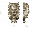 Baroque Grotesque Mask - STL 3D Model for CNC