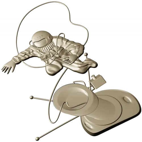 Soviet cosmonaut relief - STL 3D model for CNC