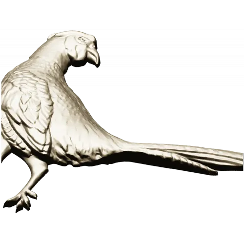 Pheasant bas-relief STL model for CNC