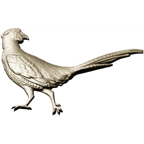 Pheasant bas-relief STL model for CNC