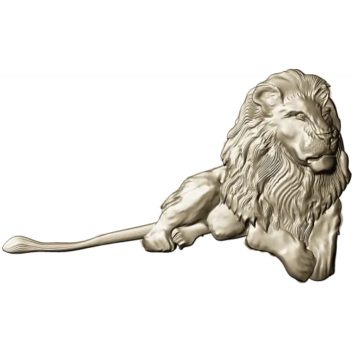 Рельефная 3D модель "Лежачий лев" для ЧПУ - STL файл