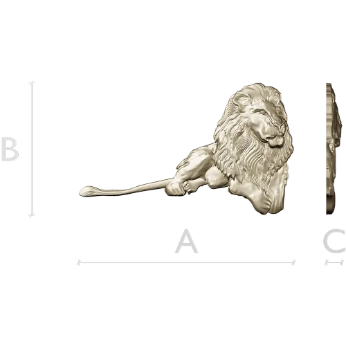 Рельефная 3D модель "Лежачий лев" для ЧПУ - STL файл