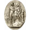 Lyre Player High-Relief Medallion STL