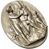 Lyre Player High-Relief Medallion STL