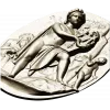Lyre Player High-Relief Medallion STL