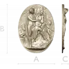 Lyre Player High-Relief Medallion STL