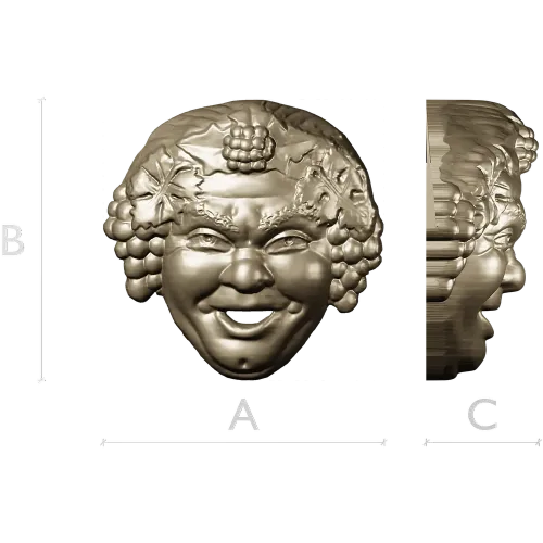 Виноградный лик - 3D модель для фрезеровки (STL)
