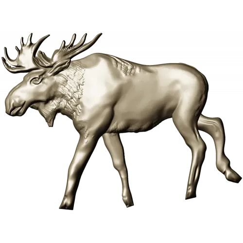 Рельефная 3D модель лося для ЧПУ (STL)