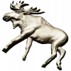 Рельефная 3D модель лося для ЧПУ (STL)