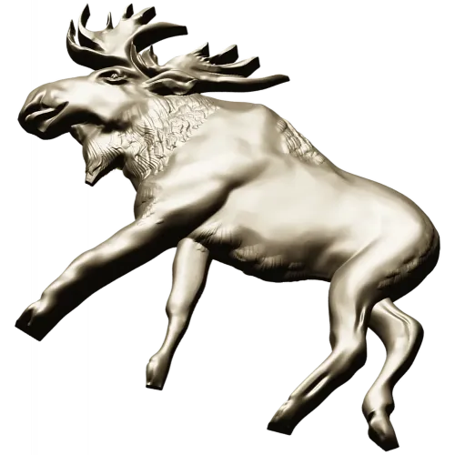 Рельефная 3D модель лося для ЧПУ (STL)