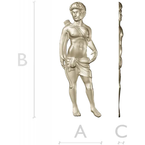 Classical Archer bas-relief STL for CNC milling