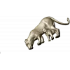 Lioness with Cub bas-relief STL - 3D model for CNC milling