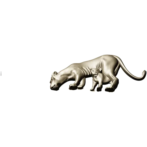 Lioness with Cub bas-relief STL - 3D model for CNC milling