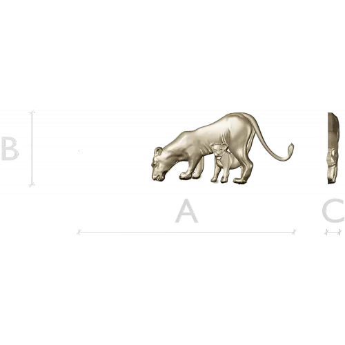 Lioness with Cub bas-relief STL - 3D model for CNC milling