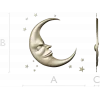 3D модель STL - Луна с лицом и звёздами для ЧПУ