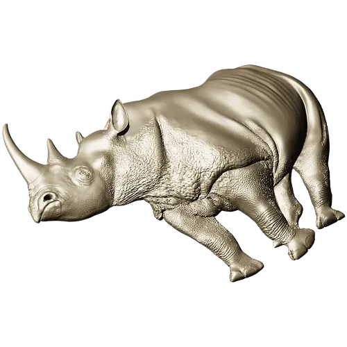 stl модель носорога - детализированная 3D модель для ЧПУ