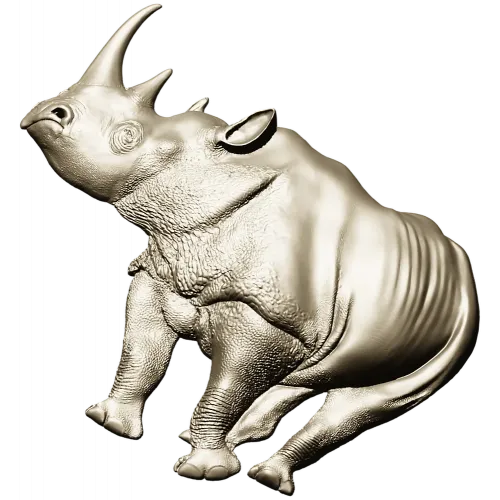 stl модель носорога - детализированная 3D модель для ЧПУ
