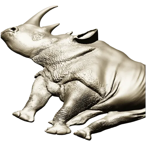stl модель носорога - детализированная 3D модель для ЧПУ