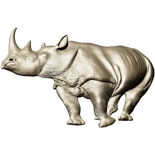 stl модель носорога - детализированная 3D модель для ЧПУ