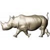 Rhinoceros High-Relief 3D STL for CNC Carving