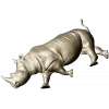Rhinoceros High-Relief 3D STL for CNC Carving
