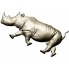 Rhinoceros High-Relief 3D STL for CNC Carving