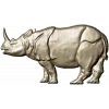 Рельефный носорог - 3D модель STL для ЧПУ