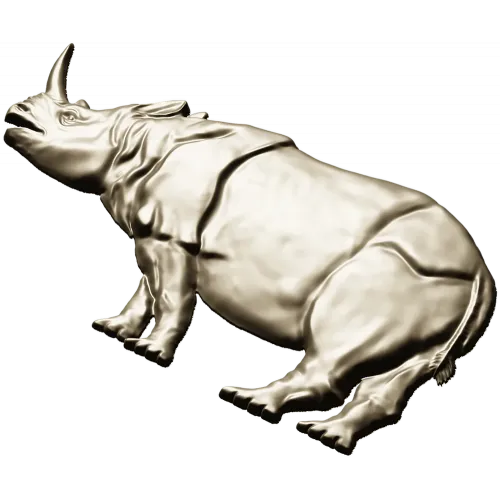 Рельефный носорог - 3D модель STL для ЧПУ