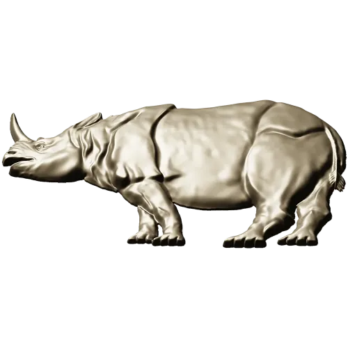 Рельефный носорог - 3D модель STL для ЧПУ