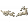 Охота на оленя - рельефная 3D модель STL для ЧПУ