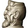 3D модель STL - Бородач-охотник (бюст)